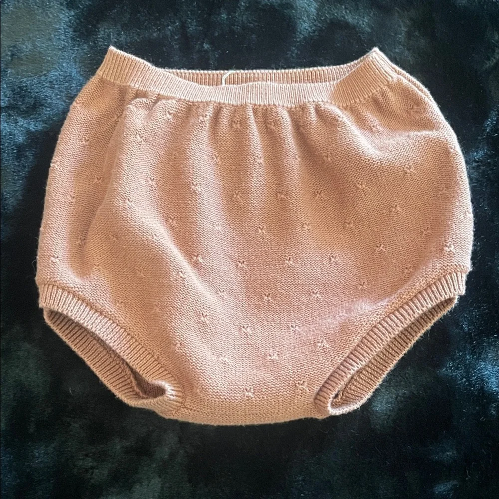 Quincy Mae Blush Knit Diaper Cover Sz 2/3Y